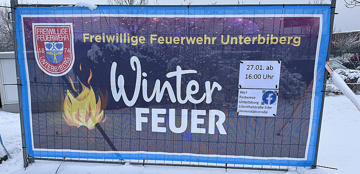 Winterfeuer in Unterbiberg am 27.01.2024, Samstag  (©Foto: Martin Schmitz)